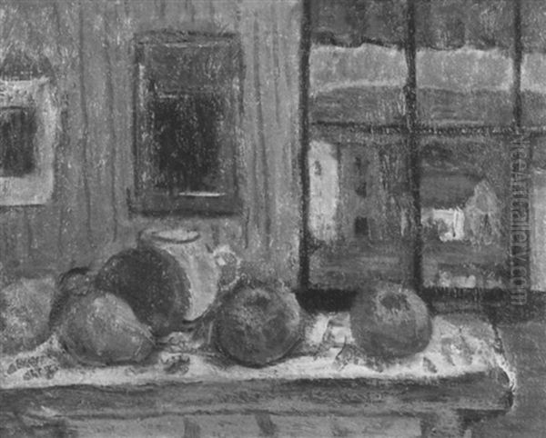 Still Life Eith Fruit Before A Window by William von Schlegell