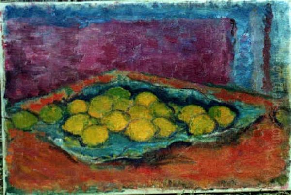 Lemons Oil Painting by William von Schlegell