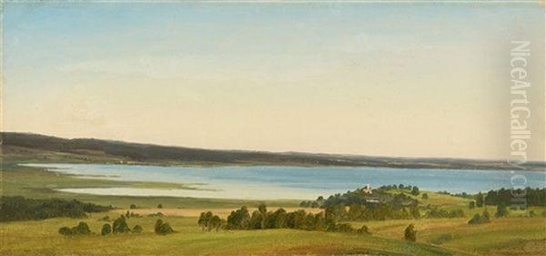 Lake Starnberg by Eduard Schleich the Elder