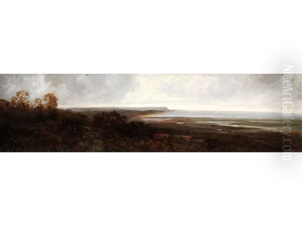 Weite Kustenlandschaft Im Abendlicht Oil Painting by Eduard Schleich the Elder