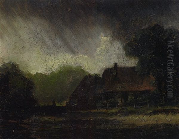 Gewitter Am Abend Oil Painting by Eduard Schleich the Elder