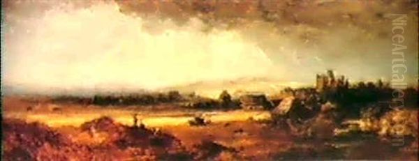 Landschaft Mit Ruine Oil Painting by Eduard Schleich the Elder