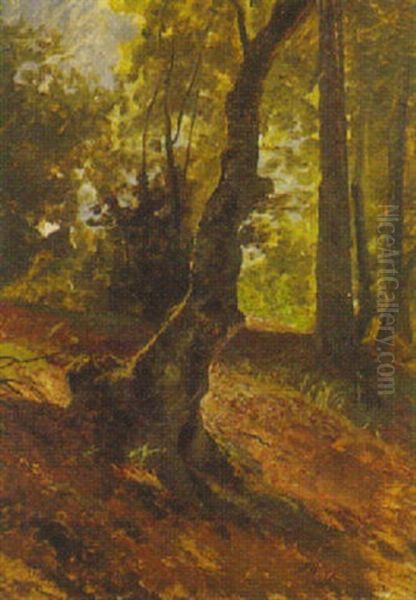 Lichter Wald Oil Painting by Eduard Schleich the Younger