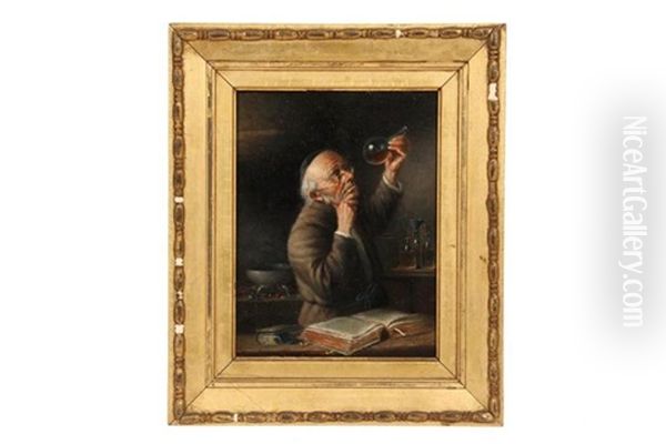 The Alchemist Oil Painting by Carl Schleicher