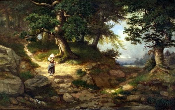 In The Old Forest Oil Painting by Eduard Schleiden