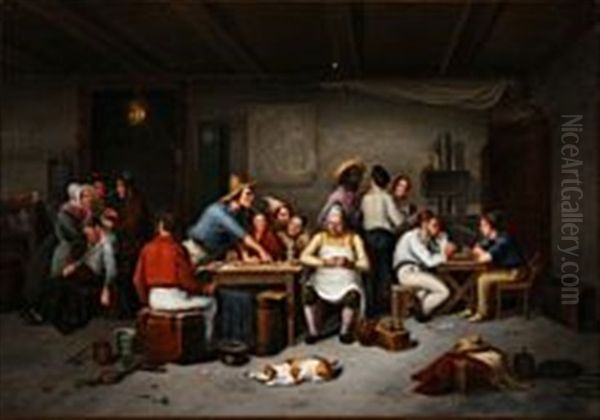 A Scene From The Danish Tavern 