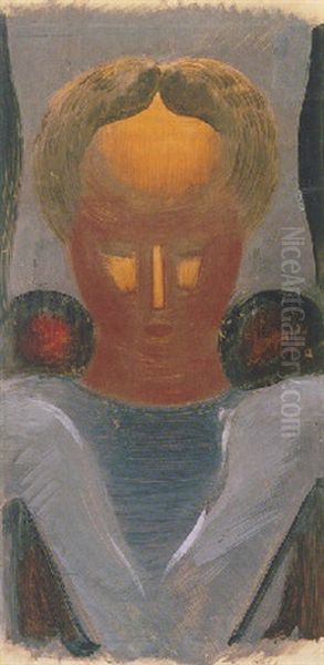 Kopf Mit Beleuchteter Stirn Oil Painting by Oskar Schlemmer