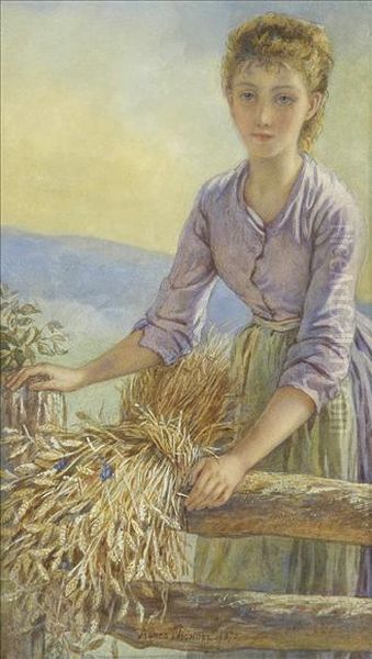 Thepretty Harvester Oil Painting by Agnes Rose Bouvier