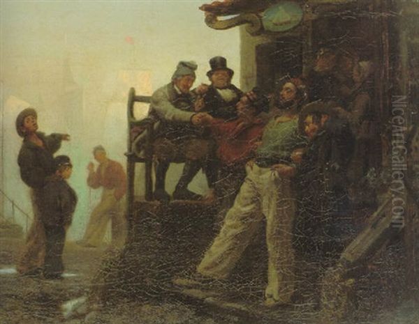 Letzte Einkehr Des Matrosen Oil Painting by Felix Schlesinger