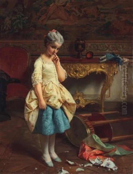 The Reprimand Oil Painting by Henry Guillaume Schlesinger