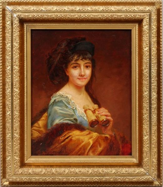 Portrait Of A Lady Oil Painting by Henry Guillaume Schlesinger