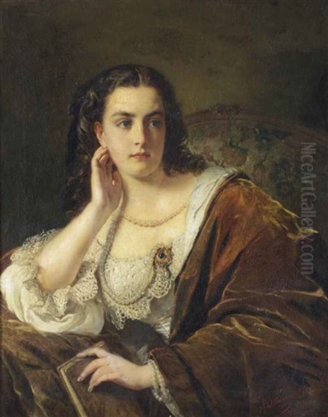 La Contemplation Oil Painting by Henry Guillaume Schlesinger