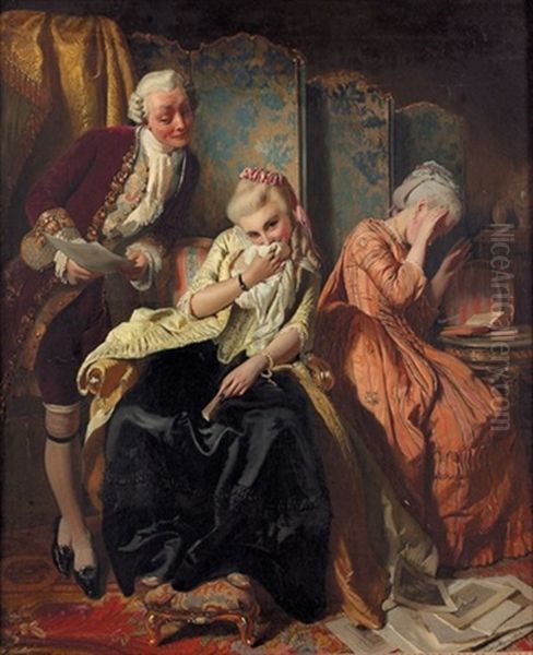 Die Frivole Zeichnung Oil Painting by Henry Guillaume Schlesinger