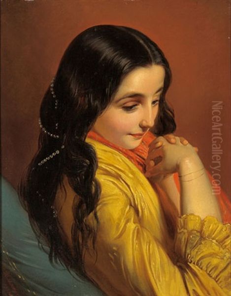 Ein Vertraumter Blick Oil Painting by Henry Guillaume Schlesinger