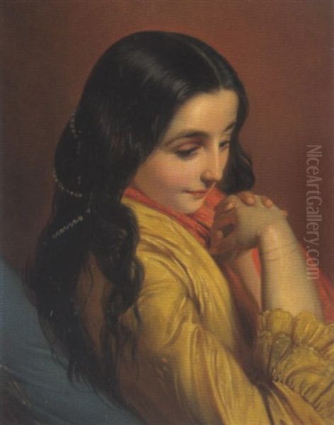 Ein Vertraumter Blick Oil Painting by Henry Guillaume Schlesinger