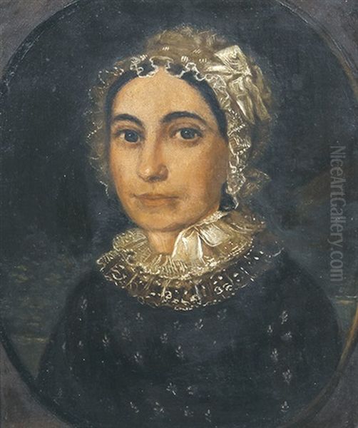 Bildnis Margarethe Becker Im Alter Von 29 Jahren Oil Painting by Johann Schlesinger