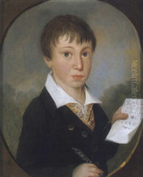 Georg Ludwig Lang, Portrait Oil Painting by Johann Schlesinger