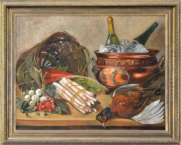 Untitled (still Life) Oil Painting by Johann Jacob Schlesinger