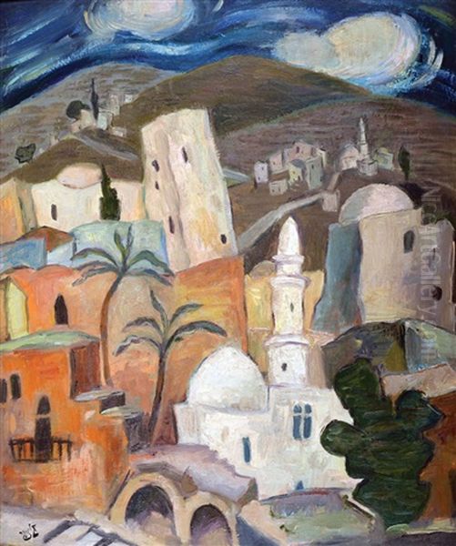 Ein Hod Oil Painting by Shmuel Schlesinger