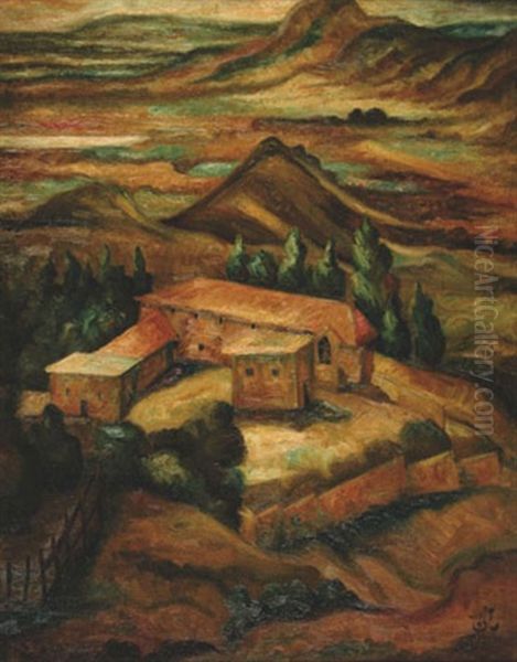 Tel Hai Oil Painting by Shmuel Schlesinger