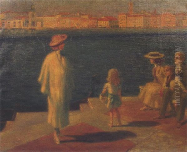 Abendliches Venedig Oil Painting by Max Schlichting