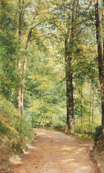 A Summer Day In The Woods by Karl Peter August Schlichting-Carlsen