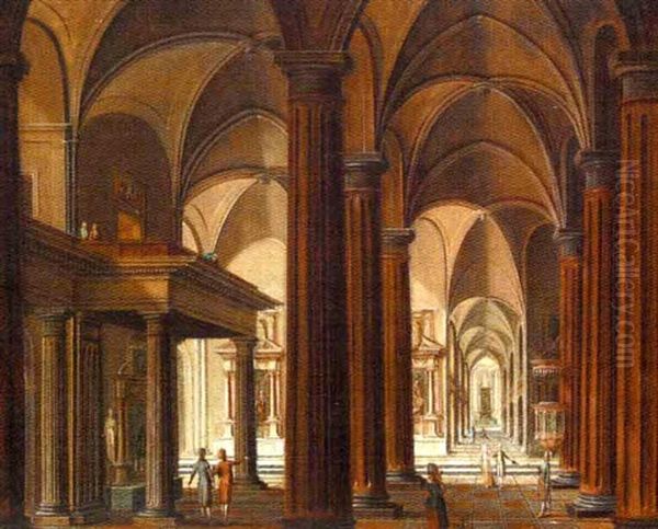 Interieur D'eglise Oil Painting by Michael Schlier