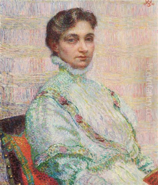 Portrait Of A Lady (1908) Oil Painting by Willy Schlobach