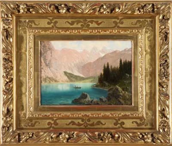 Obersee Mit Teufelshorner Oil Painting by Josef von Schloegl