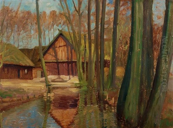 Im Spreewald Oil Painting by Heinrich Schlotermann