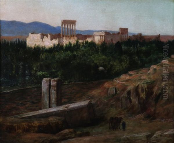 Smyrna Et Baalbro (2 Works) Oil Painting by Herbert Gustave Schmalz