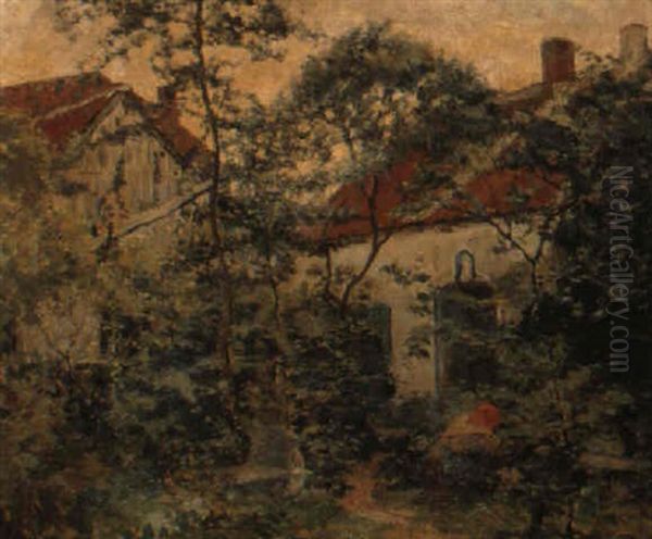 Vue A Wechelderzande Oil Painting by Jules Schmalzigaug