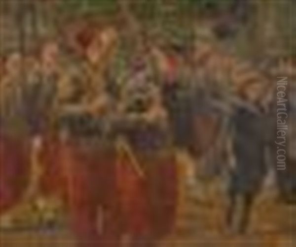 Civil War Veterans Oil Painting by Peter Schmauss