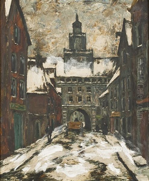 Winterliche Stadtansicht Oil Painting by Wilhelm Schmetz