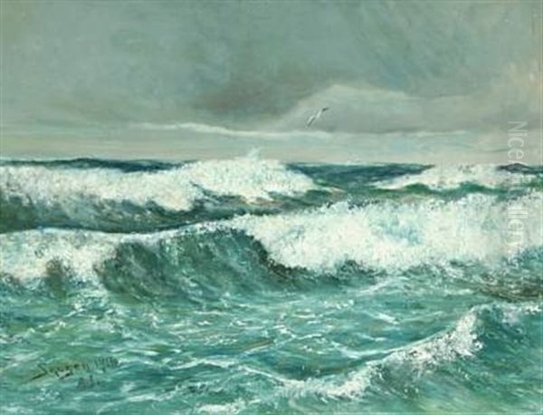 Seascape Oil Painting by Albrecht Schmidt