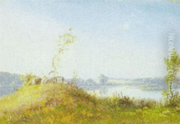 Udsigt Over Sommerlandskab Oil Painting by Alexander Schmidt