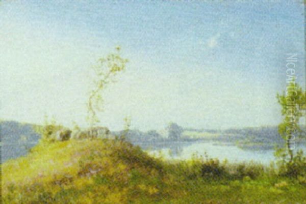 Udsigt Over Sommerlandskab Oil Painting by Alexander Schmidt