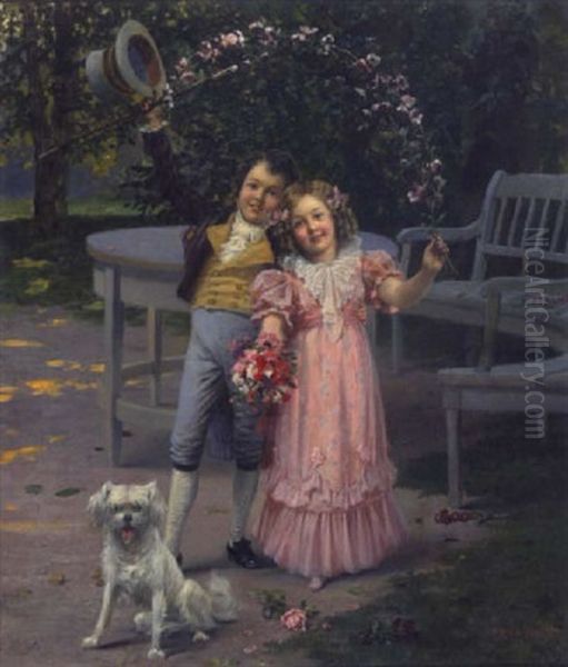 Un Jeu D'enfants Oil Painting by Hans W. Schmidt