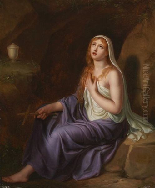 Hl. Magdalena Oil Painting by Johann Heinrich Schmidt