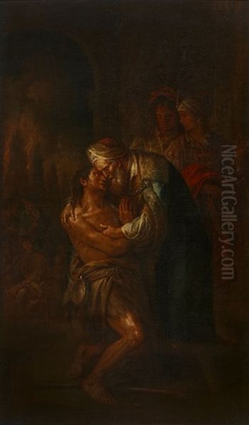 The Return Of The Prodigal Son Oil Painting by Martin Johann (Kremser Schmidt) Schmidt