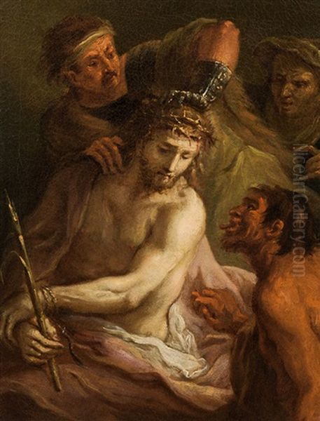 The Crowning With Thorns Oil Painting by Martin Johann (Kremser Schmidt) Schmidt