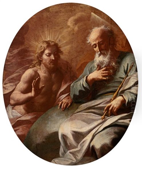 Christus Und Gott Vater Oil Painting by Martin Johann (Kremser Schmidt) Schmidt