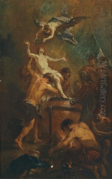 Das Martyrium Des Heiligen Vitus Oil Painting by Martin Johann (Kremser Schmidt) Schmidt