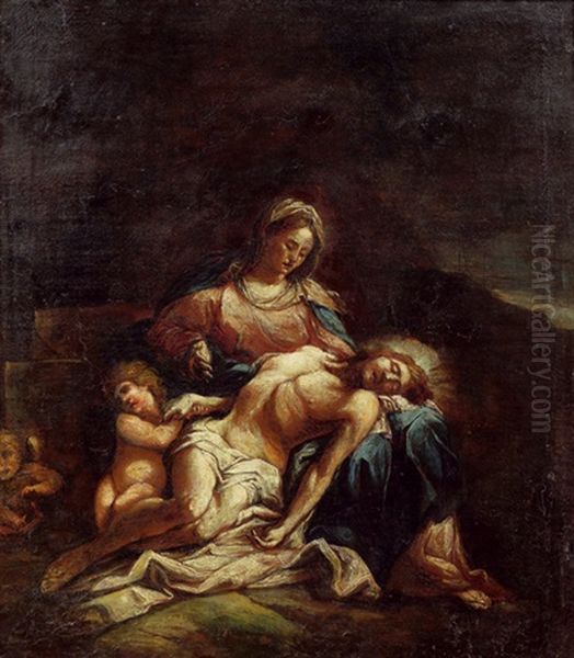 Pieta Oil Painting by Martin Johann (Kremser Schmidt) Schmidt