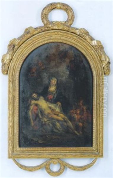 Pieta Oil Painting by Martin Johann (Kremser Schmidt) Schmidt