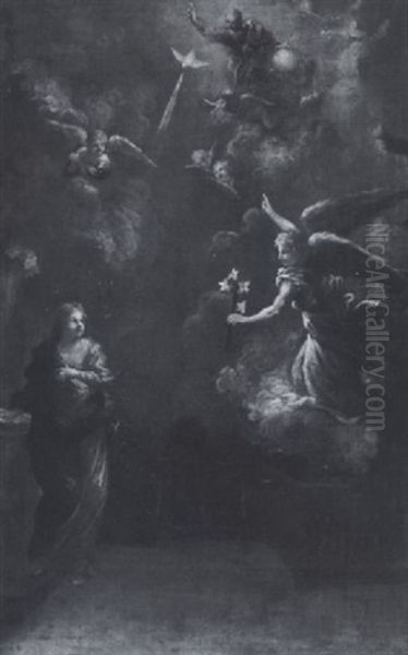 The Annunciation Oil Painting by Martin Johann (Kremser Schmidt) Schmidt