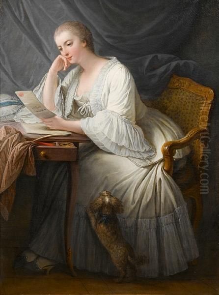 La Lecture Oil Painting by Andre Bouys