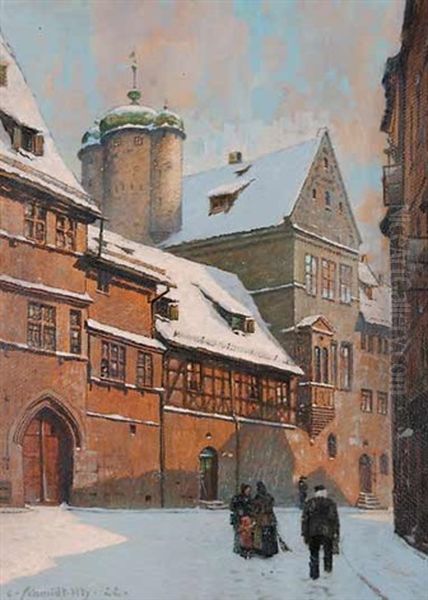 Das Tucher Schlo..., Zu Nurnberg Oil Painting by Carl Schmidt-Helmbrechts