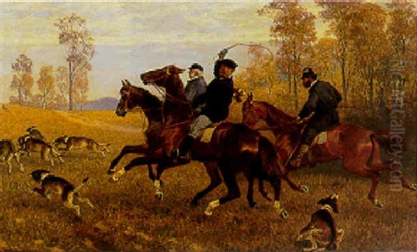 La Chasse Au Lievre Oil Painting by Teuwart Schmitson