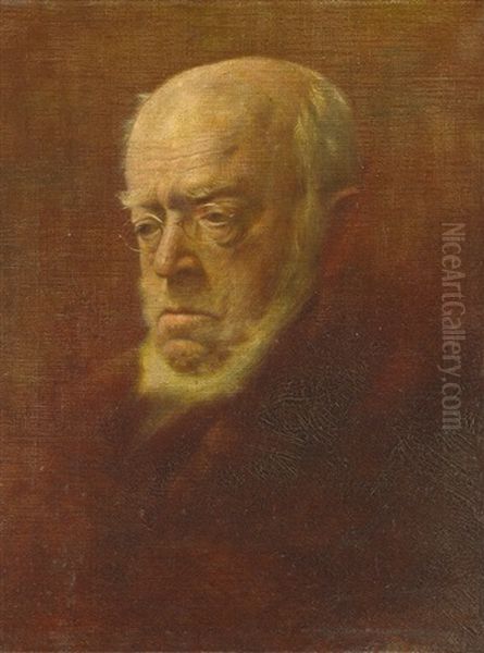 Bildnis Adolph Von Menzel Oil Painting by Guido Phillip Schmitt